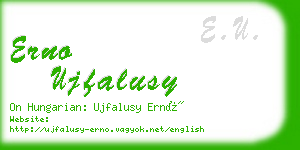 erno ujfalusy business card